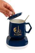Coffee Warmer For Desk With Mug Set. Drink Warmer Of Cocoa Tea Milk. Gift For