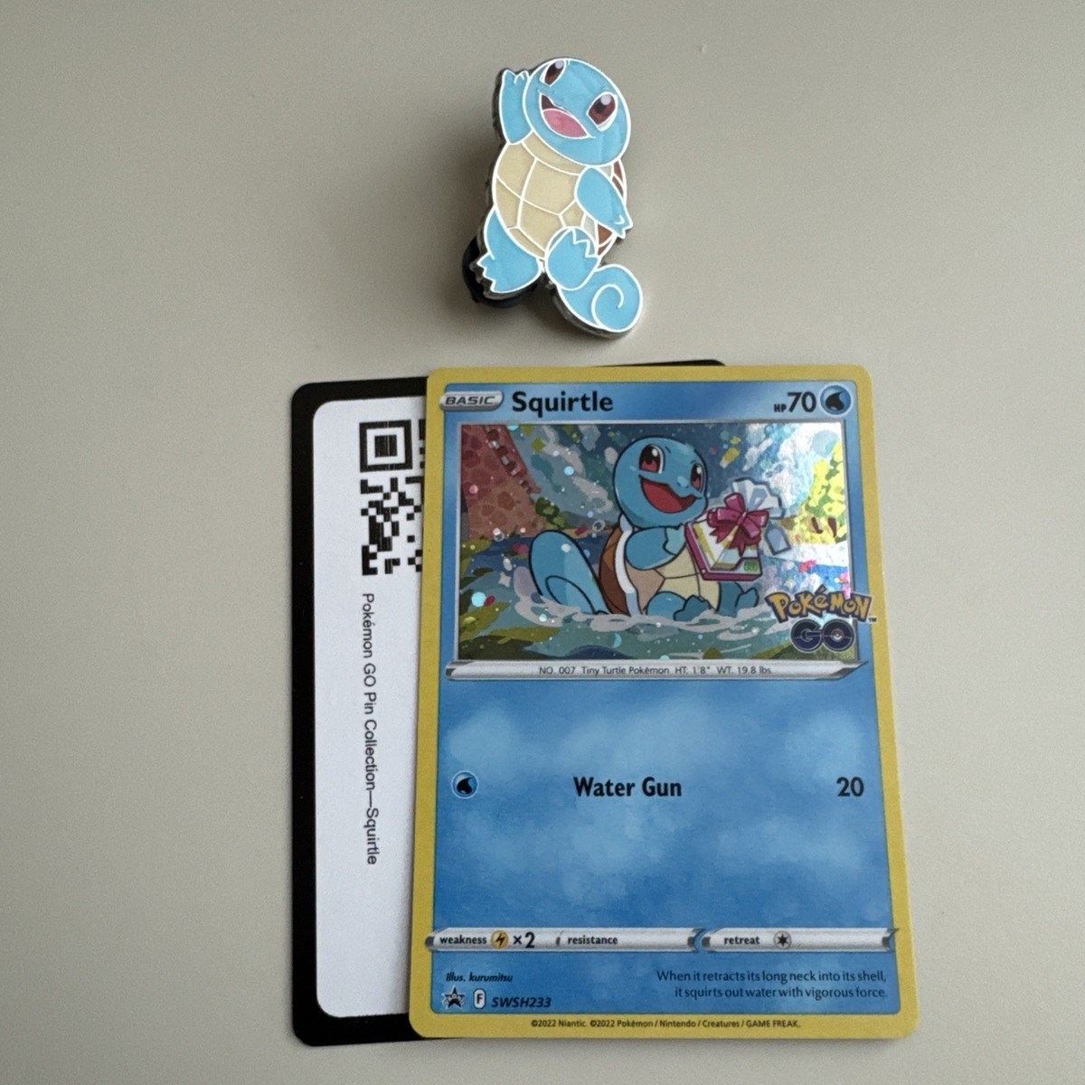 Pokemon Go Pin Collection Code Squirtle TCG Online SWSH233