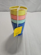 New Sun Squad 4pk tumblers Low Drinkware  Multicolor BPA-Free Plastic Cups A12