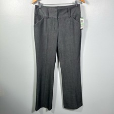 INC International Concepts Dark Grey Black Straight Leg Trouser Pants NWT Size 8