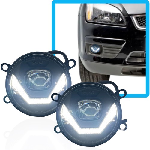 Full LED Front Fog & DRL lights lamps Fits Renault Kangoo 2008-2013 - Picture 1 of 8