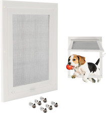 Small Pet Door Flap for Screen Door Fits Dogs  Cats Under 30 Lbs
