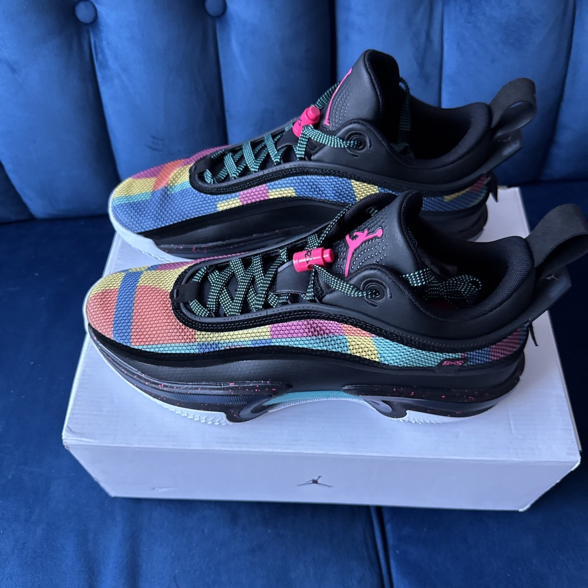 【新品未使用】Jordan Air Jordan 36 ブラック/マルチカラー Size 12 - Air Jordan 36 Low Black Multi-Color for sale