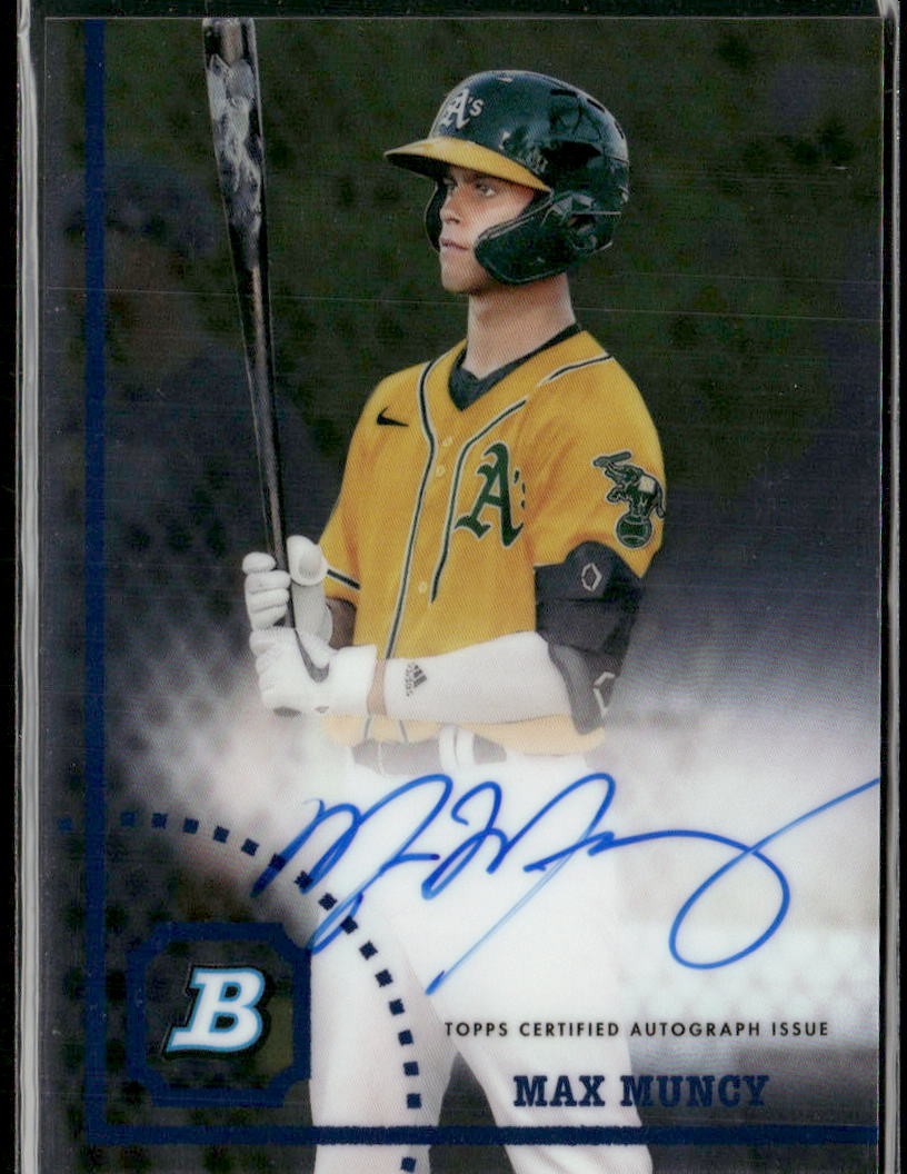 Max Muncy 2022 Bowman Heritage #CPA-MM Chrome Autograph Auto Athletics