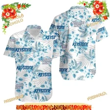 Keystone Light Hawaiian Flowers Pattern Shirt, Hawaii Beer Lover Shirt