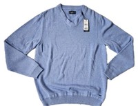 Ragman Strick Pullover Pulli Strickpulli Hellblau V-Ausschnitt Gr. XL/54