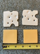 Vintage Fisher Price Fun With Food Swiss And American Cheese Slices ONLY