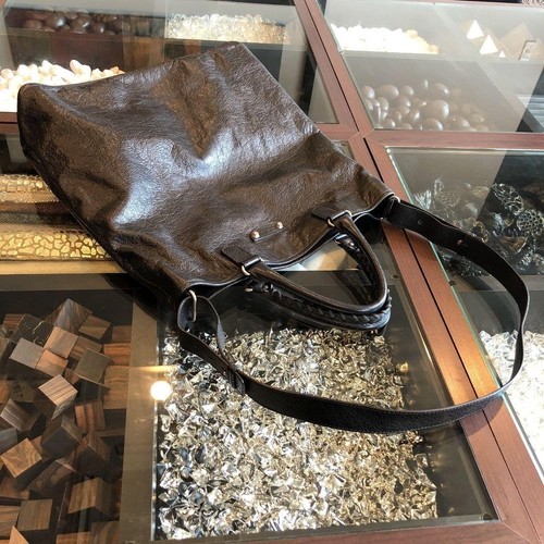 BALENCIAGA Leder Tasche 2-Wege Schultertasche schwarz gebraucht mit Staubbeutel Italy - Bild 5 von 10