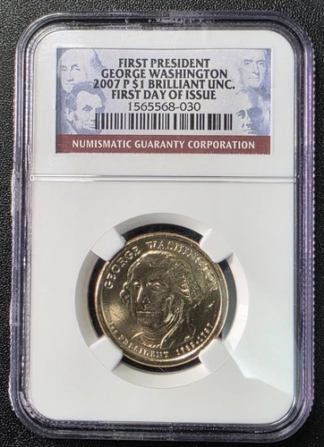2007 P George Washington Dollar First Day of Issue NGC 8030