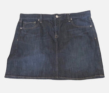 Gap 1969 Women's Mini Denim Jean Skirt Size 32 Blue Dark Wash A-Line Cotton New