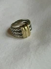 David Yurman 14k vintage gold and sterling silver cable ring