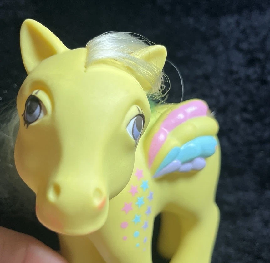 Vintage My Little Pony G1 Rainbow Curl RINGLET MLP Rizos Amarillo Pegaso Foto 2 de 4