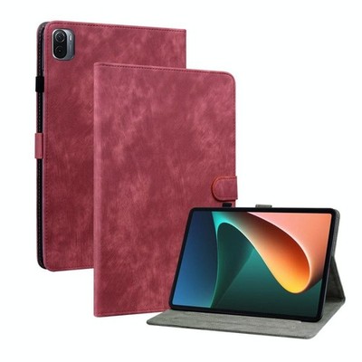 Rote PU Hülle für Xiaomi Pad 5 / Pad 5 Pro Modell Tiger mit Funktion