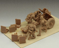 1/72 Resin German 75mm Infantry Gun Crew Set Unassembled Unpainted
