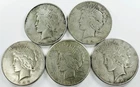 *MIXED DATE PEACE DOLLAR LOT* *5 COINS* NR #P2944