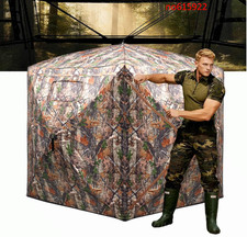 Hunting Blind 270/360 See Through Ground Blind, Pop Up Deer Blind 2/3/4 Person