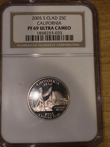 2005 S NGC PR69 Ultra Cameo Clad California  25c State QuarterS PF-69 UCAM