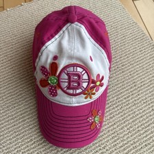 Boston Bruins NHL Baseball Hat Youth Child Adjustable Pink New Era Cotton Floral