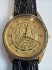 Vintage Gold Time Seiko Note Dame University Watch - New Battery! Running!