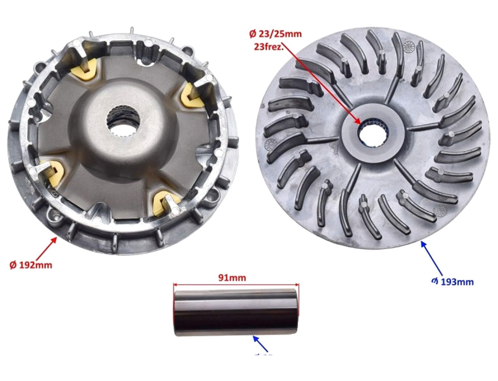 Variateur CF Moto 500 usiné haute précision pour châssis long