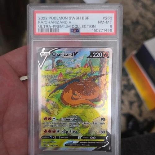 Pokémon Charizard V SWSH260 Sword & Shield Promo Holo Ultra-Premium PSA 8 2022