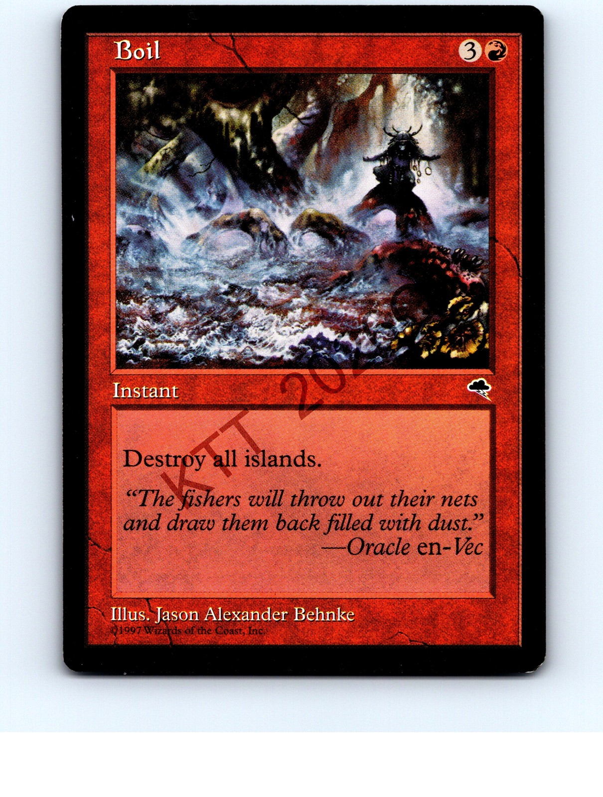 Boil #165 Uncommon Tempest MTG MP Back Surface scuff