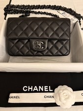 Chanel Mini Classic Flap Bag Black Hardware Limited So Black Edition Rectangular