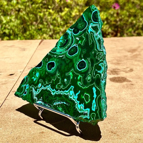 298G Natural peacock stone silicon peacock hand polished sheet - 第 3/12 張圖片