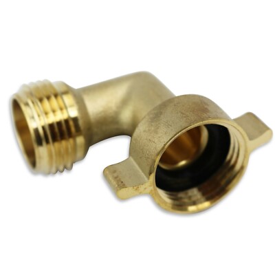 Leisure Coachworks 90 Degree Hose Elbow RV Water Intake Fitting Solid Brass 3/4''