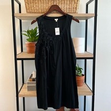 NWT J. Crew Factory Stretch Cotton Jersey Dress w/Silk Ruffle Flowers, Medium