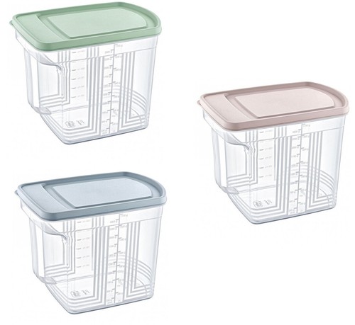 2x Vorratsdosen Schüttdosen Vorratsbehälter mit Deckel und Griff Müslidosen 2,5L - Bild 1 von 5