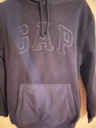 FELPA CON CAPPUCCIO UOMO GAP MANICA LUNGA, PILE ARCO LOGO TAGLIA S NUOVA CON ETICHETTE - Foto 3 di 4