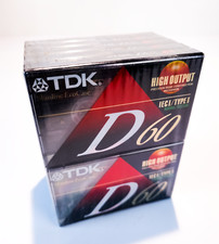 Lot of 10 TDK D60 High Output Blank Audio Cassette Tapes IECI/Type I- NEW SEALED