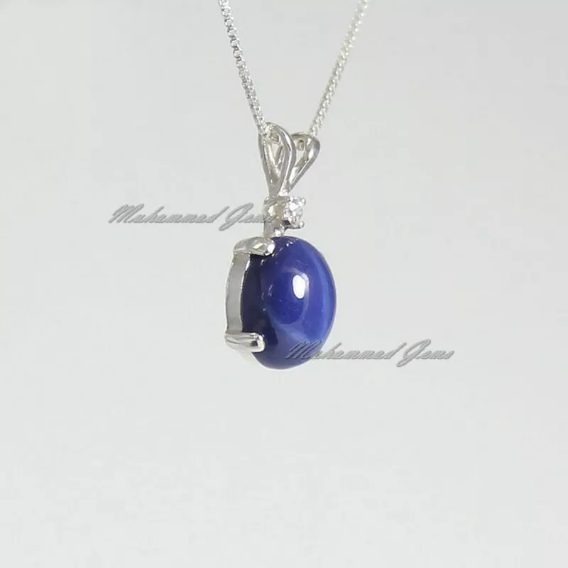 Blue star sapphire pendant clearance