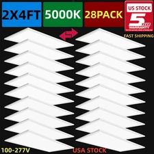 2X4FT LED Flat Panel Light 8400LM 75W 5000K Dimmable Drop Ceiling Office Lights