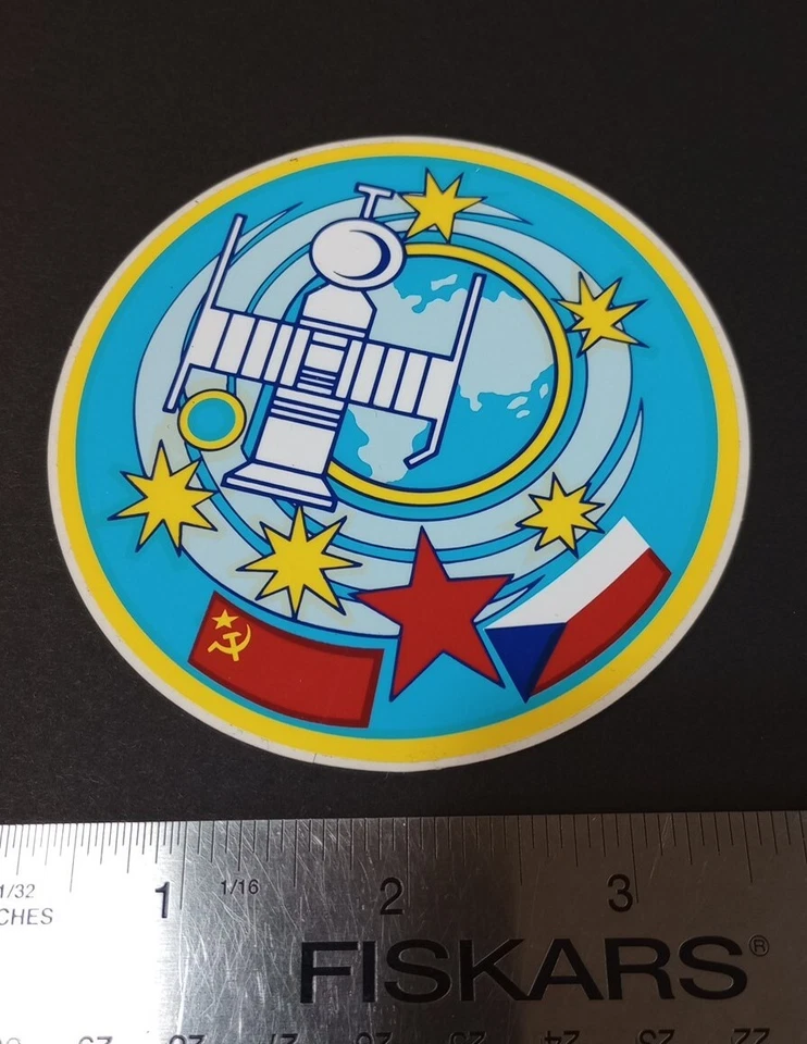 Interkosmos CZECHOSLOVAKIA VTG Soviet Space Mission STICKER NASA 1989 - Image 2 of 3