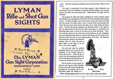 Catálogo de miras para rifle y escopeta Lyman c1921