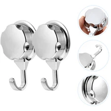 2X Suction Cup Towel Hook Hanger Heavy Duty Suction Hook Hanger for Bathroom New