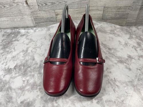 Mephisto Mary Jane Flats Women 7M Shoes Red Leather Slip On Comfort Loafers - Picture 6 of 21