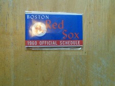 Boston Red Sox  1960 Official Schedule  Nice shape for being over 60 years old