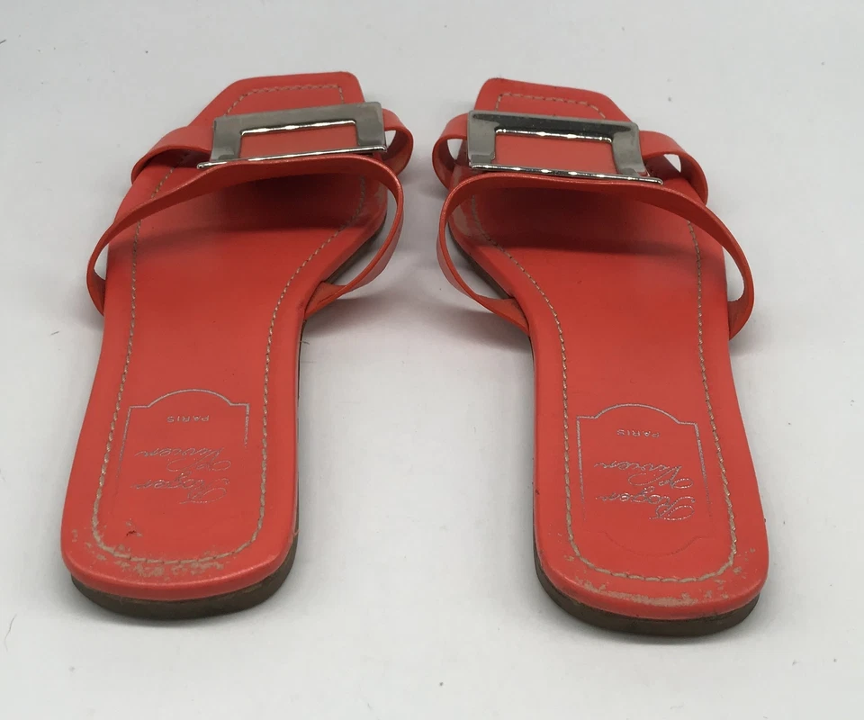 Roger Vivier Bikiviv Sandalia Slide en Coral Naranja Talla 39 Foto 4 de 4