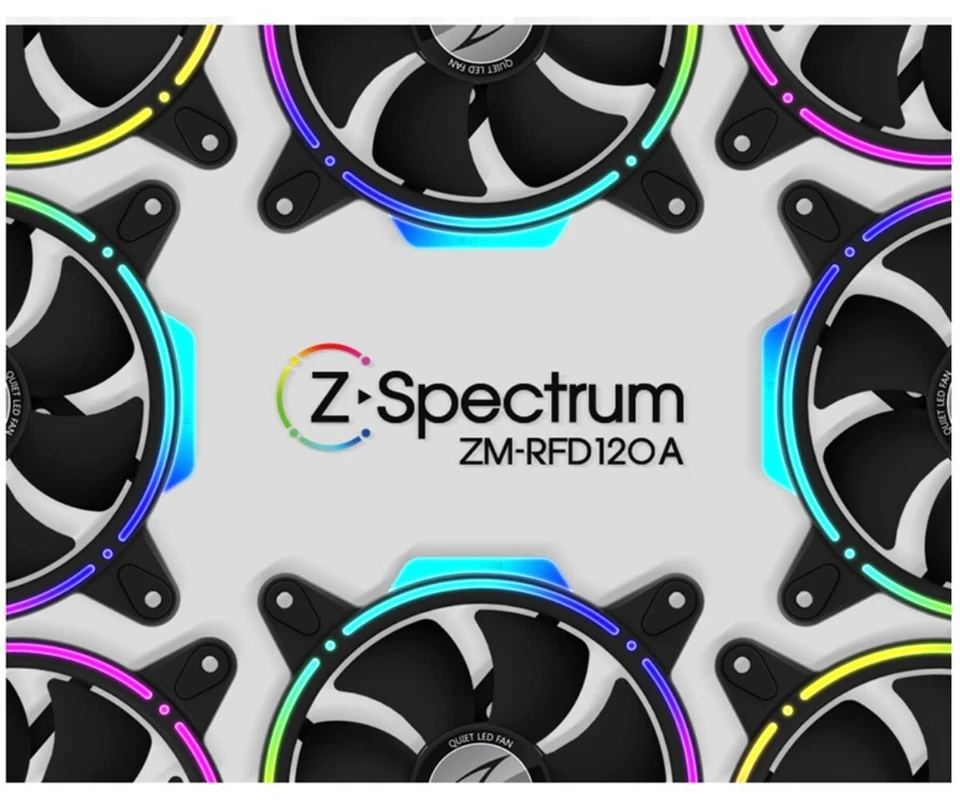 ZALMAN RGB LED CASE FAN / 120mm Fan / Front and back Double Spectrum LED Effect - Image 3 of 4