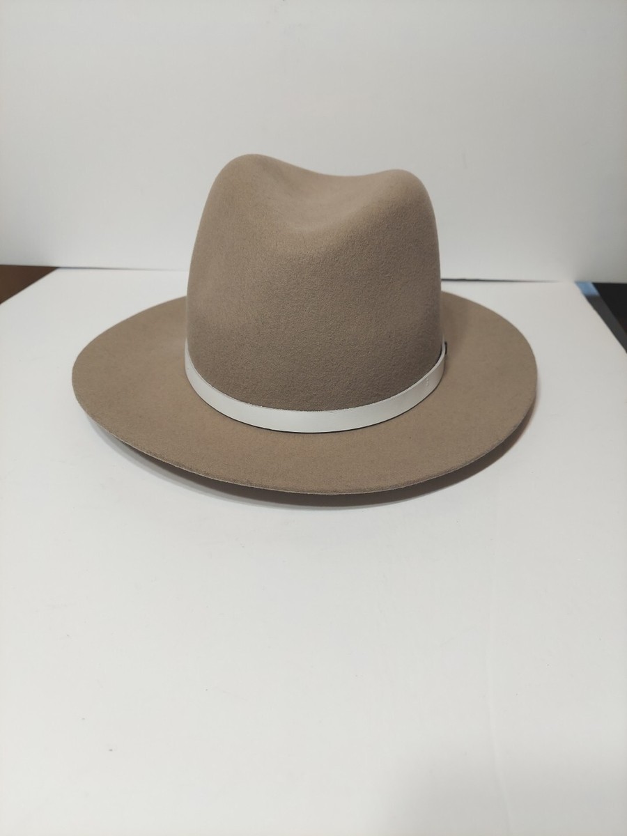 Rag & Bone Ladies Medium 100% Wool Tan Fedora Hat With Faux  display picture 1