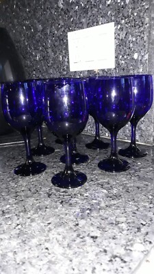 Royal Blue Wine Glass Set Of