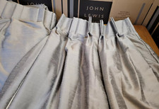 John Lewis MTM W195 x D173cm Faux Silk THERMAL Pinch Pleat Curtains RRP £550