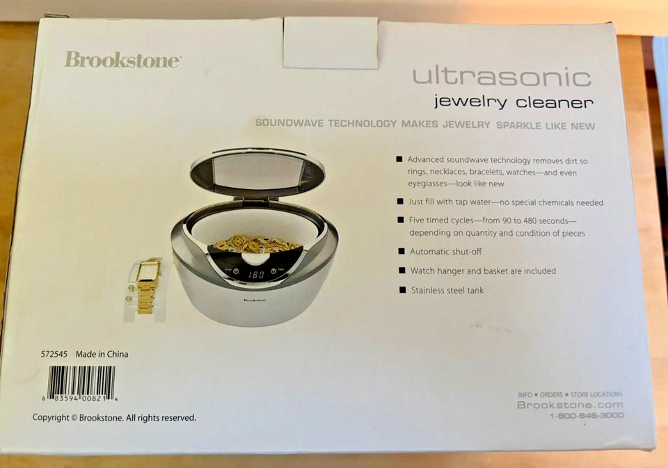 Jewelry Cleaner Brookstone Ultrasonic Brand NEW In Box 572545 - Image 2 of 4
