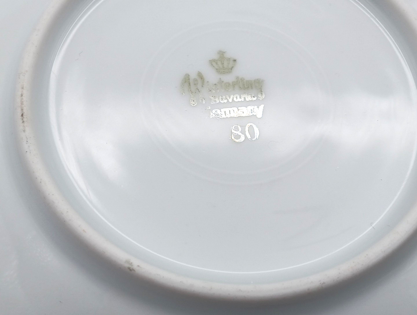 Winterling bavaria Germany china gold And Flowers Set Of 4 # 80 Tea Cups Saucers