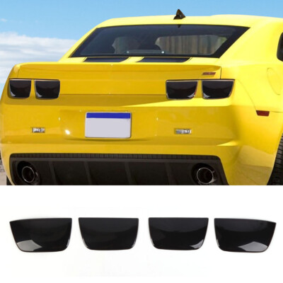 Smoked Black Rear Taillight Tail Light Lamp Cover Trim For Chevy Camaro 2010-13