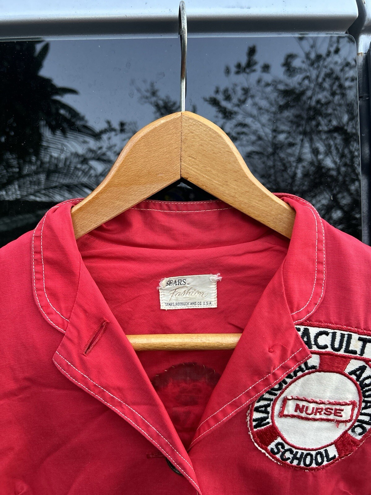 1960’s sears American Red Cross patchwork button … - image 4