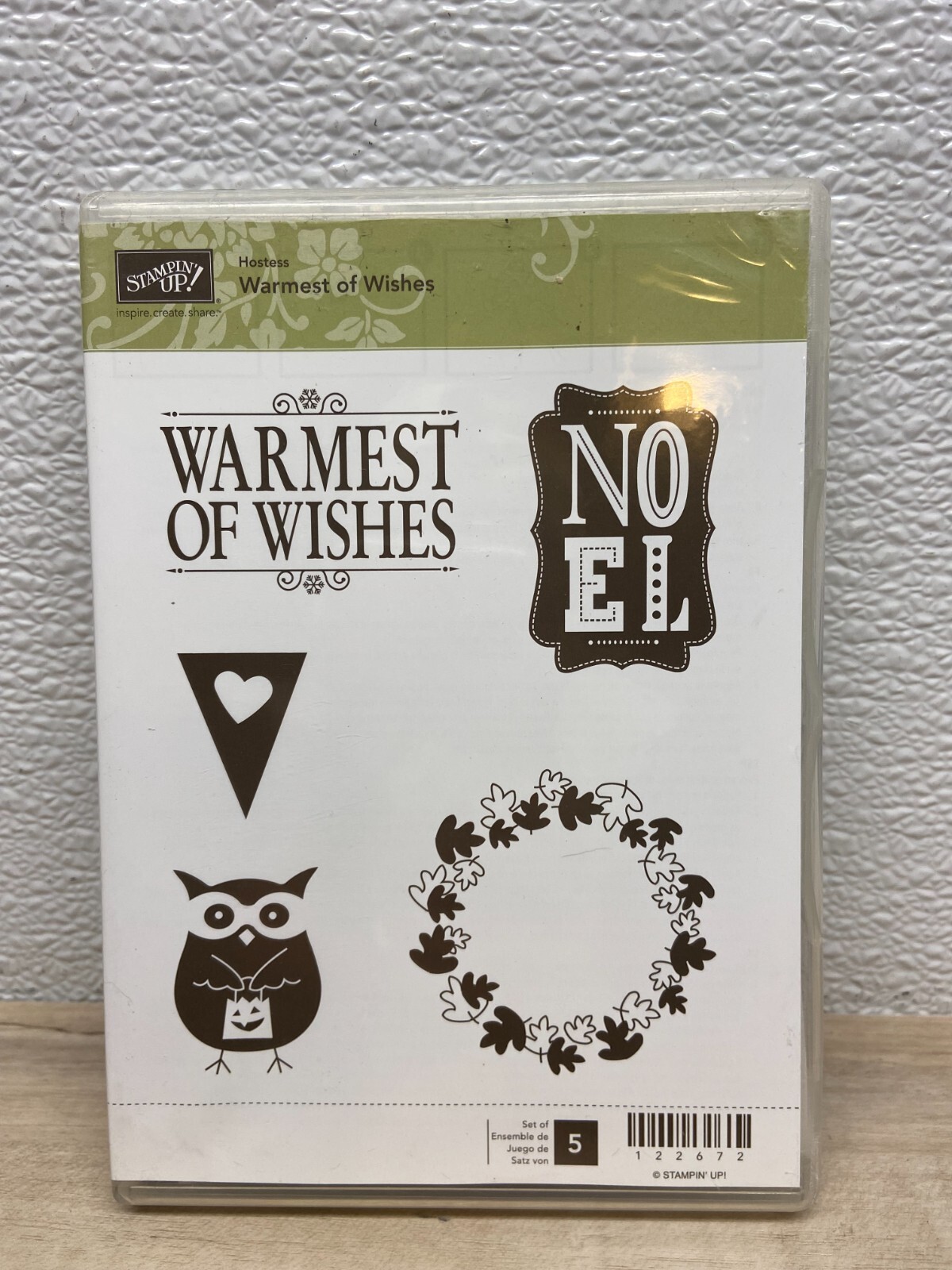 Stampin' Up! Warmest Of Wishes Set Of 5 Rubber Stamps